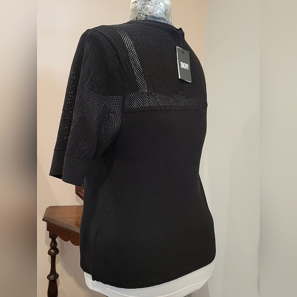 NWT 1X, 2X, or 3X DKNY Blk Sweater - Picture 5 of 12